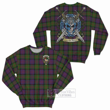 MacDonald (McDonald) Tartan Sweatshirt with Family Crest Celtic Skull Style