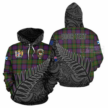 MacDonald (McDonald) Crest Tartan Hoodie with New Zealand Silver Fern Half Style