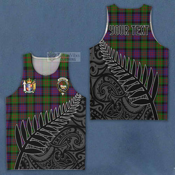 MacDonald (McDonald) Crest Tartan Men's Tank Top with New Zealand Silver Fern Half Style