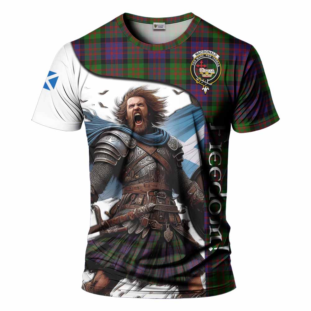 MacDonald (McDonald) Crest Tartan T-Shirt Inspired by the Freedom of Scottish Warrior