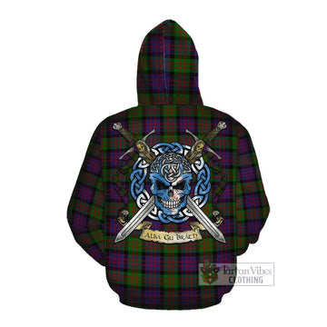 MacDonald (McDonald) Tartan Cotton Hoodie with Family Crest Celtic Skull Style