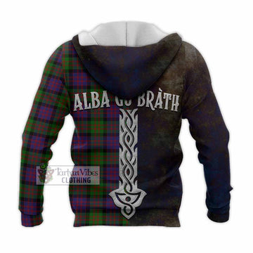 MacDonald (McDonald) Tartan Family Crest Knitted Hoodie Alba Gu Brath Be Brave Lion Ancient Style - Tartan Vibes Clothing