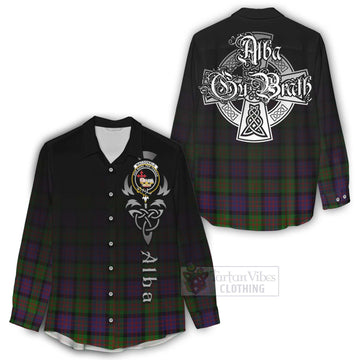 MacDonald (McDonald) Tartan Women's Casual Shirt Featuring Alba Gu Brath Family Crest Celtic Inspired