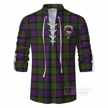 MacDonald (McDonald) Tartan Ghillie Kilt Shirt with Family Crest DNA In Me Style