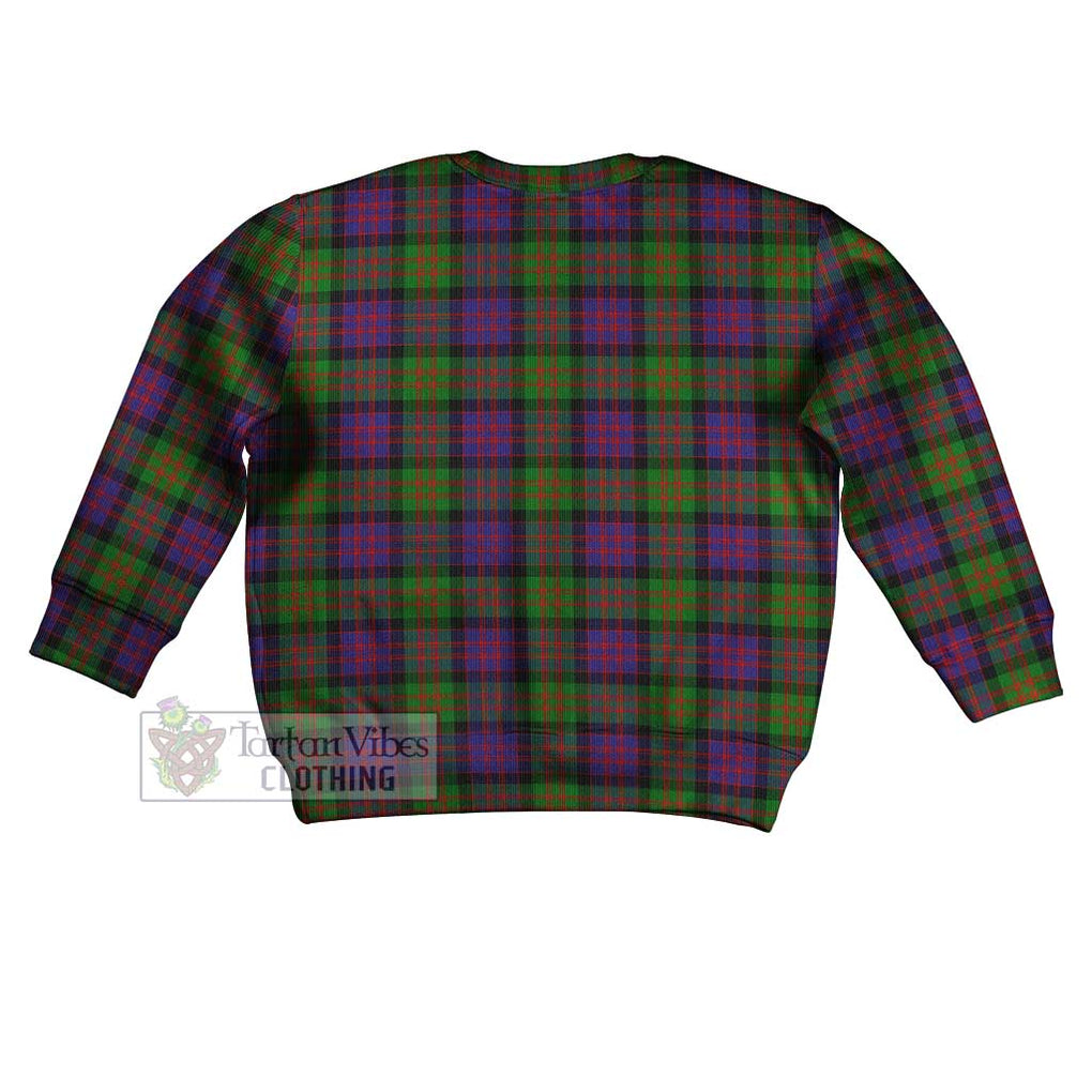 Tartan Vibes Clothing MacDonald (McDonald) Tartan Kid Ugly Sweater with Family Crest