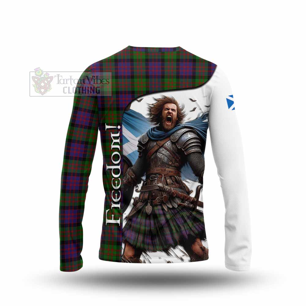 Tartan Vibes Clothing MacDonald (McDonald) Crest Tartan Long Sleeve T-Shirt Inspired by the Freedom of Scottish Warrior