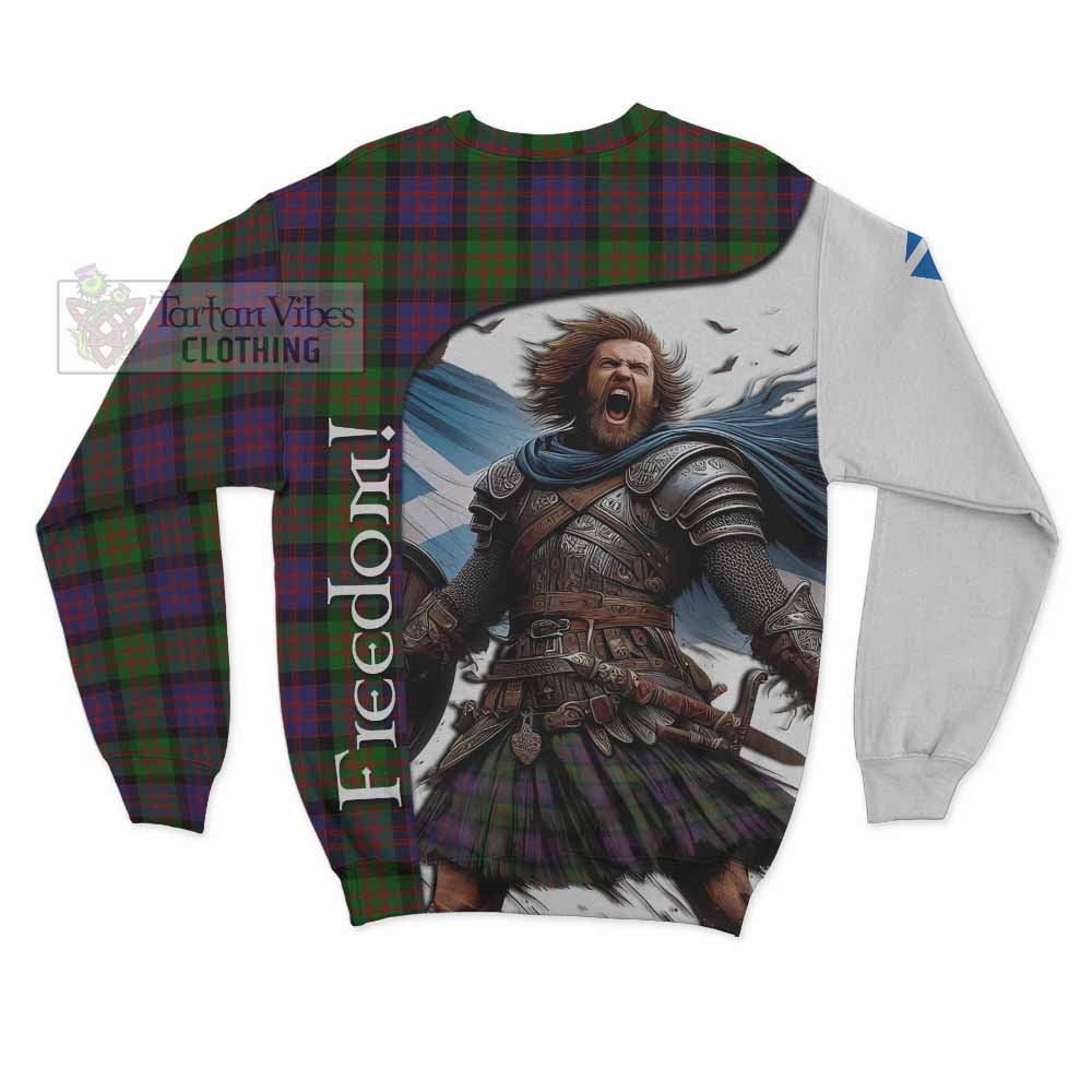 Tartan Vibes Clothing MacDonald (McDonald) Crest Tartan Sweatshirt Inspired by the Freedom of Scottish Warrior