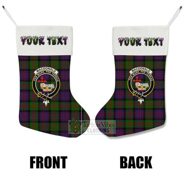 MacDonald (McDonald) Tartan Family Crest Christmas Stocking with Personalized Text