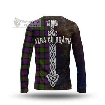 MacDonald (McDonald) Tartan Family Crest Long Sleeve T-Shirt Alba Gu Brath Be Brave Lion Ancient Style - Tartan Vibes Clothing