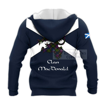 MacDonald (McDonald) Tartan Lion Rampant Knitted Hoodie Proudly Display Your Heritage with Alba Gu Brath and Clan Name