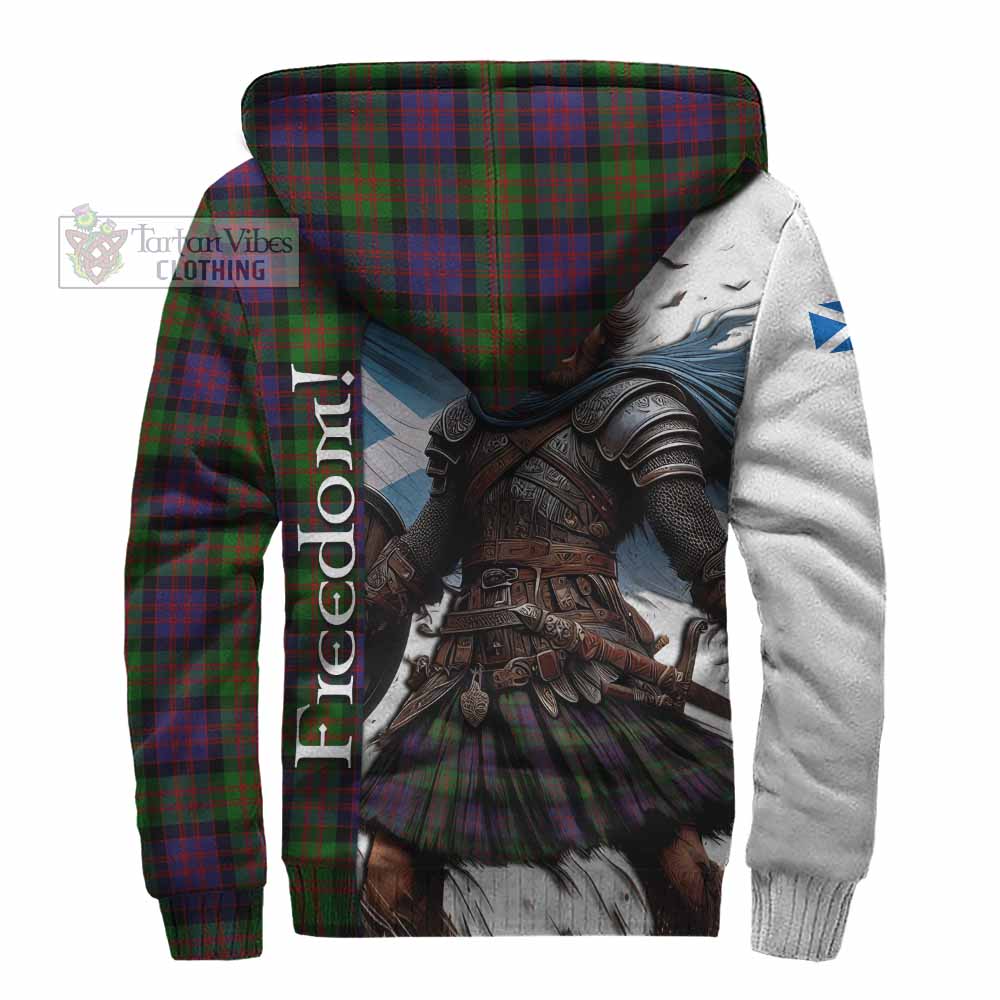 Tartan Vibes Clothing MacDonald (McDonald) Crest Tartan Sherpa Hoodie Inspired by the Freedom of Scottish Warrior