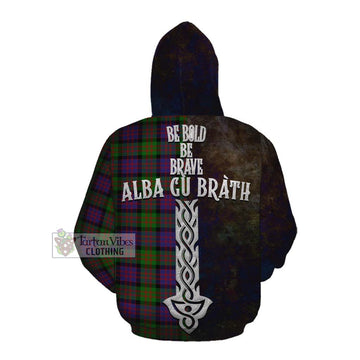 MacDonald (McDonald) Tartan Family Crest Cotton Hoodie Alba Gu Brath Be Brave Lion Ancient Style Pullover Hoodie - Tartan Vibes Clothing