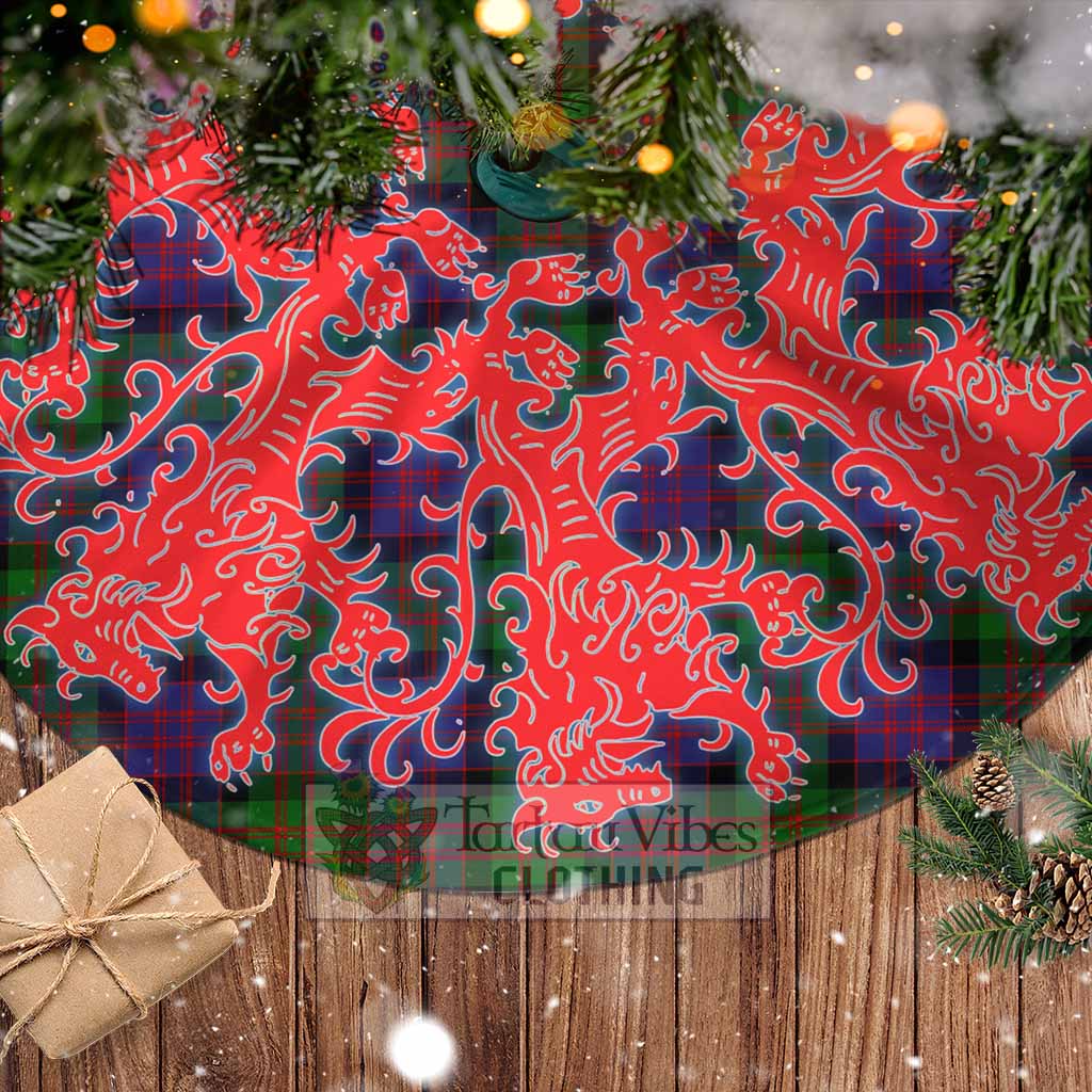 Tartan Vibes Clothing MacDonald (McDonald) Tartan Christmas Tree Skirt Lion Rampant Style