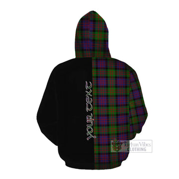 MacDonald (McDonald) Tartan Cotton Hoodie with Family Crest and Half Of Me Style