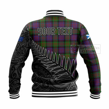 MacDonald (McDonald) Crest Tartan Baseball Jacket with New Zealand Silver Fern Half Style