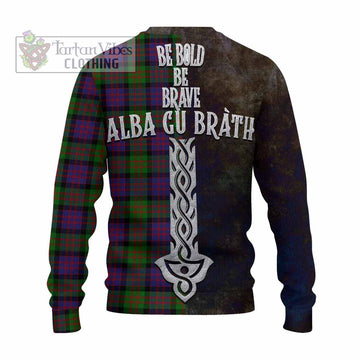MacDonald (McDonald) Tartan Family Crest Knitted Sweater Alba Gu Brath Be Brave Lion Ancient Style - Tartan Vibes Clothing