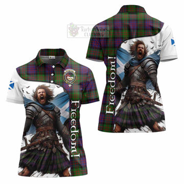 MacDonald (McDonald) Crest Tartan Women's Polo Shirt Inspired by the Freedom of Scottish Warrior