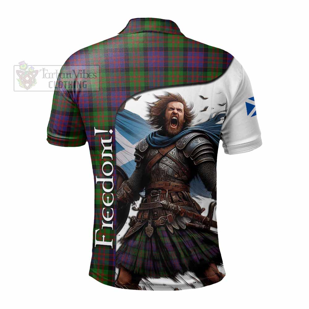 Tartan Vibes Clothing MacDonald (McDonald) Crest Tartan Polo Shirt Inspired by the Freedom of Scottish Warrior