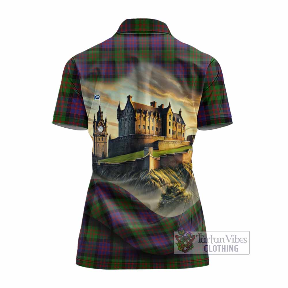 MacDonald (McDonald) Tartan Family Crest Women's Polo Shirt with Scottish Ancient Castle Style - Tartan Vibes Clothing