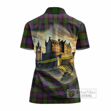 MacDonald (McDonald) Tartan Family Crest Women's Polo Shirt with Scottish Ancient Castle Style - Tartan Vibes Clothing