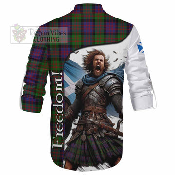 MacDonald (McDonald) Crest Tartan Ghillie Kilt Shirt Inspired by the Freedom of Scottish Warrior