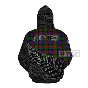 MacDonald (McDonald) Crest Tartan Cotton Hoodie with New Zealand Silver Fern Half Style