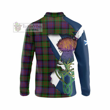 MacDonald (McDonald) Tartan Family Crest Long Sleeve Polo Shirt Scottish Thistle Celtic Inspired - Tartan Vibes Clothing