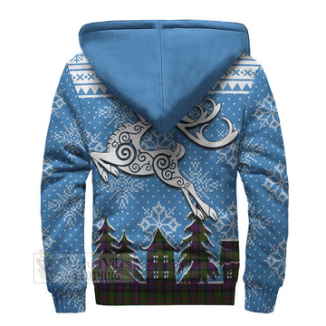 MacDonald (McDonald) Clan Christmas Sherpa Hoodie Celtic Reindeer Style