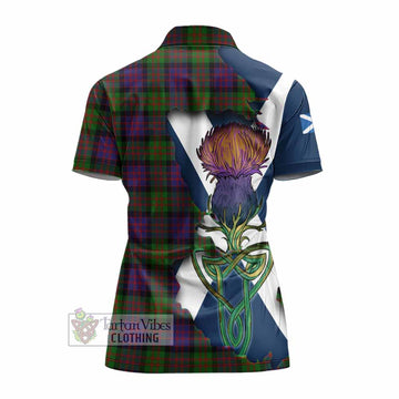 MacDonald (McDonald) Tartan Family Crest Women's Polo Shirt Scottish Thistle Celtic Inspired - Tartan Vibes Clothing