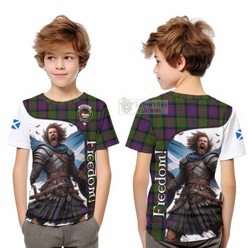 MacDonald (McDonald) Crest Tartan Kid T-Shirt Inspired by the Freedom of Scottish Warrior