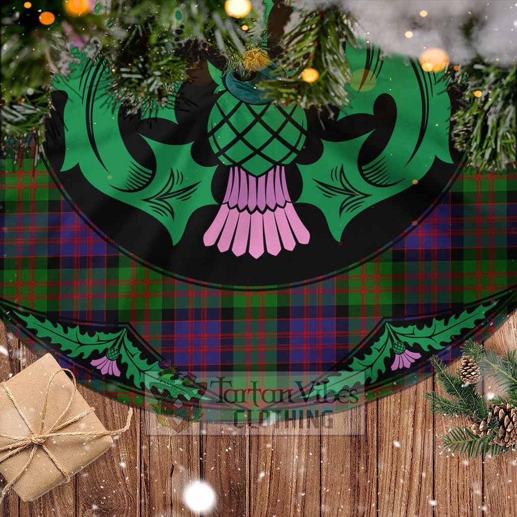 Tartan Vibes Clothing MacDonald (McDonald) Tartan Christmas Tree Skirt Scottish Thistle Style