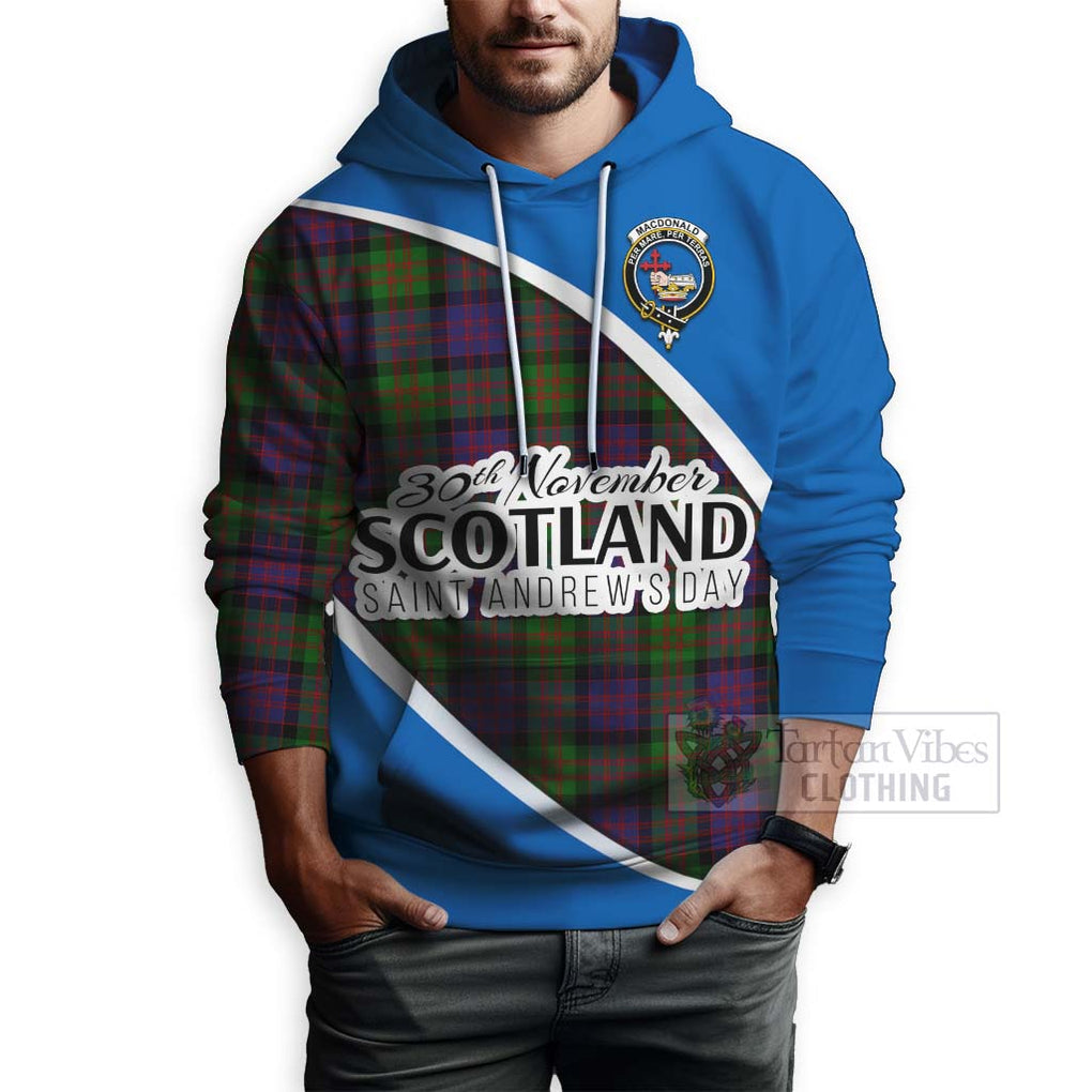 Tartan Vibes Clothing MacDonald (McDonald) Family Crest Tartan Hoodie Celebrate Saint Andrew's Day in Style