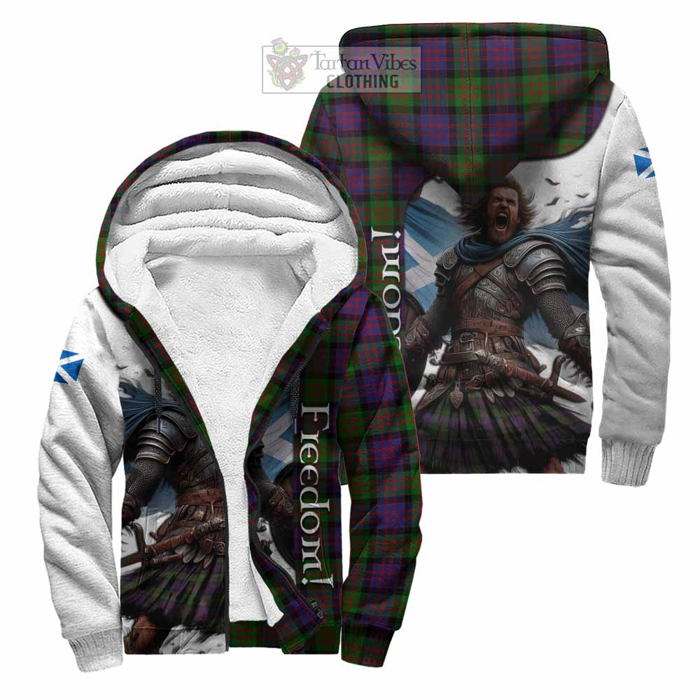 Tartan Vibes Clothing MacDonald (McDonald) Crest Tartan Sherpa Hoodie Inspired by the Freedom of Scottish Warrior