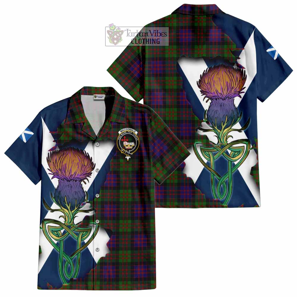 MacDonald (McDonald) Tartan Family Crest Hawaiian Shirt Scottish Thistle Celtic Inspired - Tartan Vibes Clothing