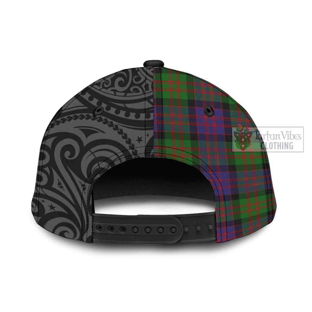 Tartan Vibes Clothing MacDonald (McDonald) Tartan Classic Cap with New Zealand Silver Fern Half Style