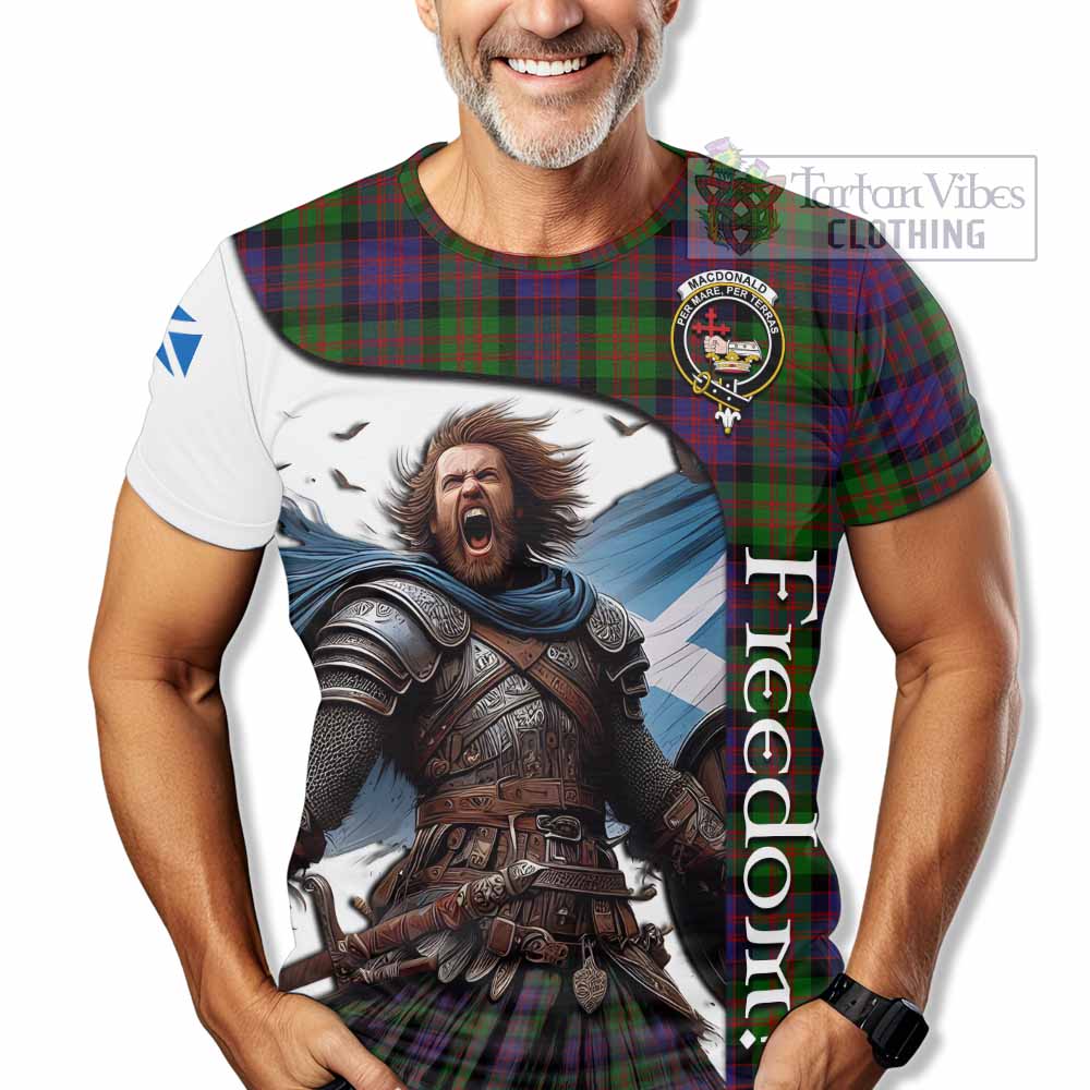 MacDonald (McDonald) Crest Tartan T-Shirt Inspired by the Freedom of Scottish Warrior