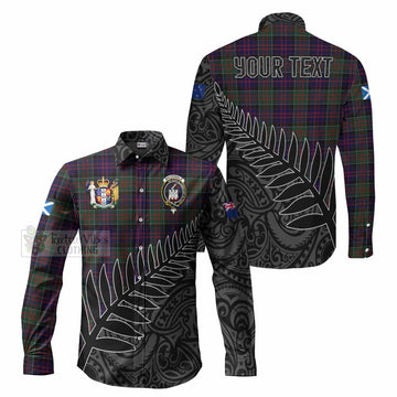 MacDonald (McDonald) of Clanranald Crest Tartan Long Sleeve Button Shirt with New Zealand Silver Fern Half Style