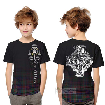 MacDonald (McDonald) of Clanranald Tartan Kid T-Shirt Featuring Alba Gu Brath Family Crest Celtic Inspired