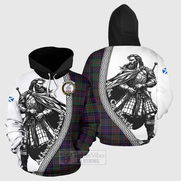 MacDonald (McDonald) of Clanranald Tartan Clan Crest Hoodie with Highlander Warrior Celtic Style