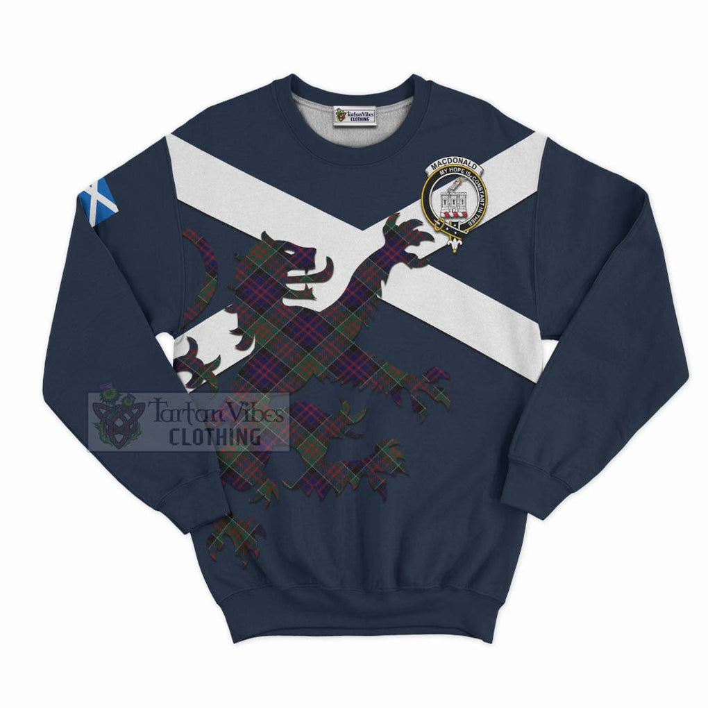 Tartan Vibes Clothing MacDonald (McDonald) of Clanranald Tartan Lion Rampant Sweatshirt – Proudly Display Your Heritage with Alba Gu Brath and Clan Name