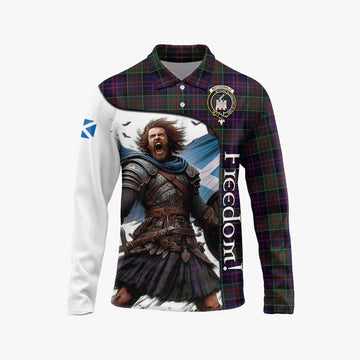 MacDonald (McDonald) of Clanranald Crest Tartan Long Sleeve Polo Shirt Inspired by the Freedom of Scottish Warrior