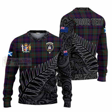 MacDonald (McDonald) of Clanranald Crest Tartan Knitted Sweater with New Zealand Silver Fern Half Style