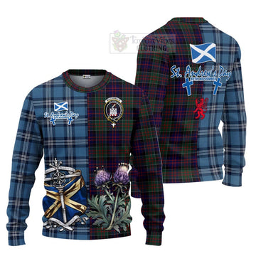 MacDonald (McDonald) of Clanranald Tartan Knitted Sweater Happy St. Andrew's Day Half Tartan Style