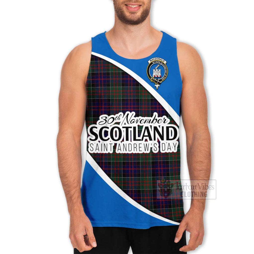 Tartan Vibes Clothing MacDonald (McDonald) of Clanranald Family Crest Tartan Men's Tank Top Celebrate Saint Andrew's Day in Style