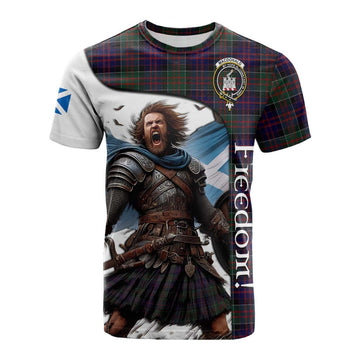 MacDonald (McDonald) of Clanranald Crest Tartan Cotton T-shirt Inspired by the Freedom of Scottish Warrior