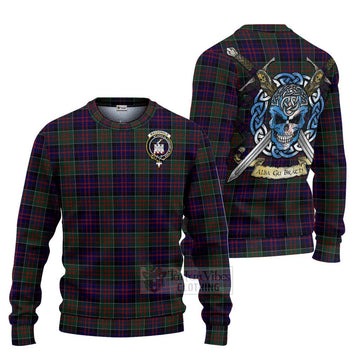 MacDonald (McDonald) of Clanranald Tartan Ugly Sweater with Family Crest Celtic Skull Style