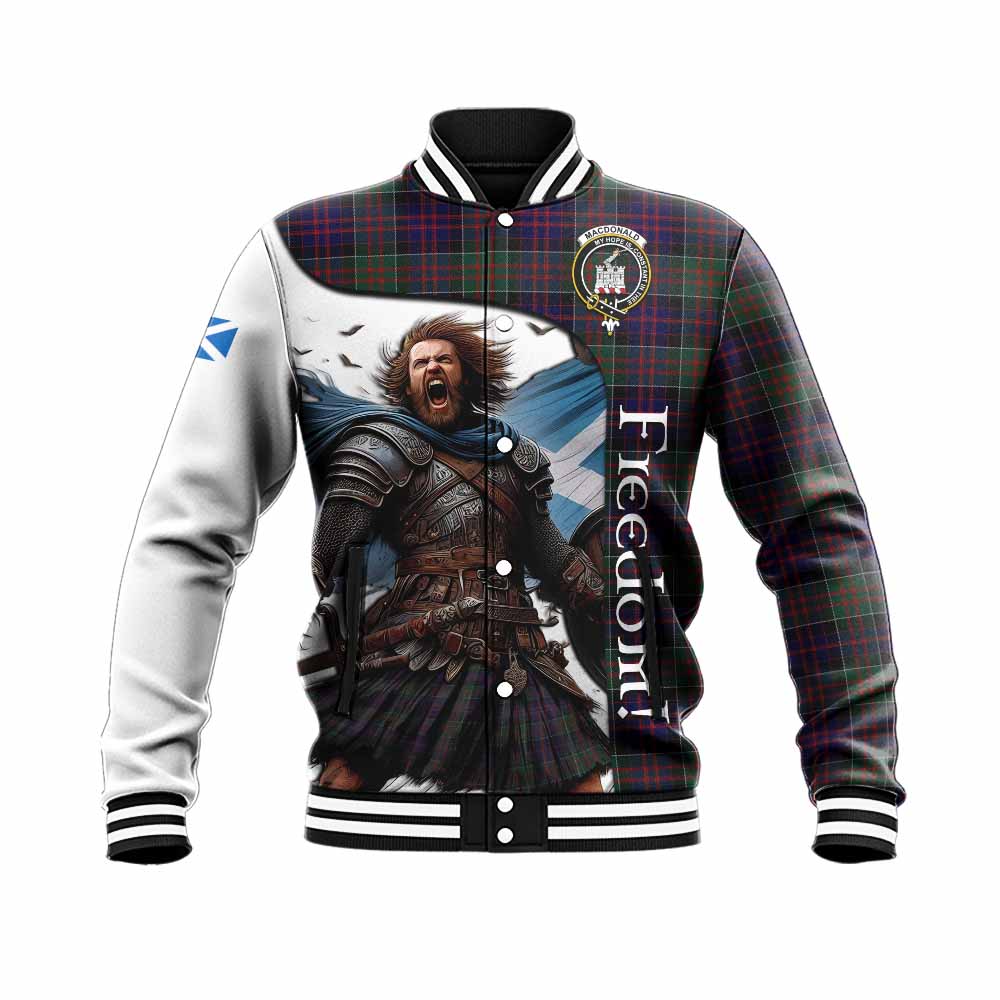 Tartan Vibes Clothing MacDonald (McDonald) of Clanranald Crest Tartan Baseball Jacket Inspired by the Freedom of Scottish Warrior