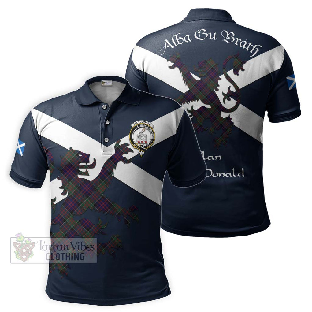 Tartan Vibes Clothing MacDonald (McDonald) of Clanranald Tartan Lion Rampant Polo Shirt – Proudly Display Your Heritage with Alba Gu Brath and Clan Name