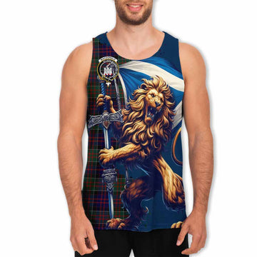 MacDonald (McDonald) of Clanranald Tartan Family Crest Men's Tank Top with Scottish Majestic Lion