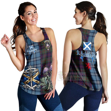 MacDonald (McDonald) of Clanranald Tartan Women's Racerback Tanks Happy St. Andrew's Day Half Tartan Style